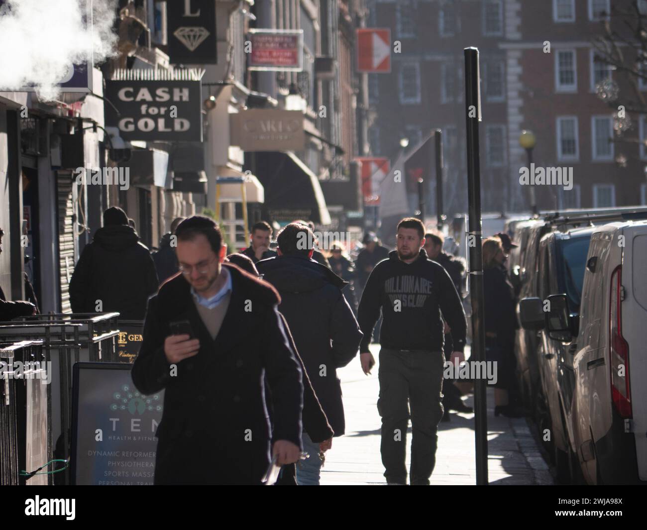 Hatton Garden, Londra, Regno Unito. Hatton Garden è il quartiere della gioielleria di Londra e il centro del commercio di diamanti nel Regno Unito Foto Stock