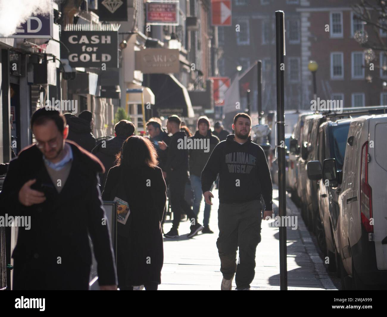 Hatton Garden, Londra, Regno Unito. Hatton Garden è il quartiere della gioielleria di Londra e il centro del commercio di diamanti nel Regno Unito Foto Stock