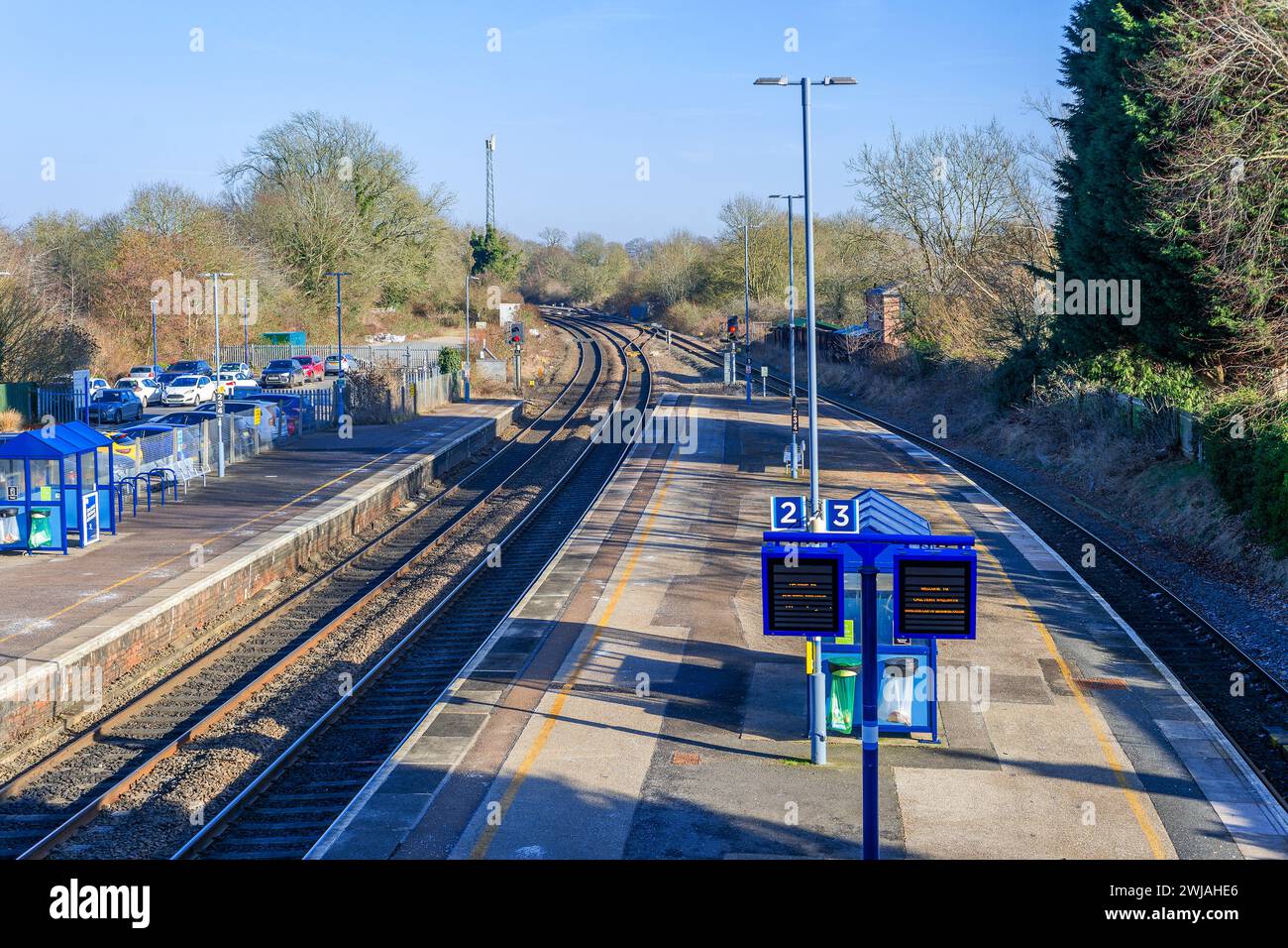 stazione ferroviaria britannica generica treni west midlands inghilterra regno unito Foto Stock
