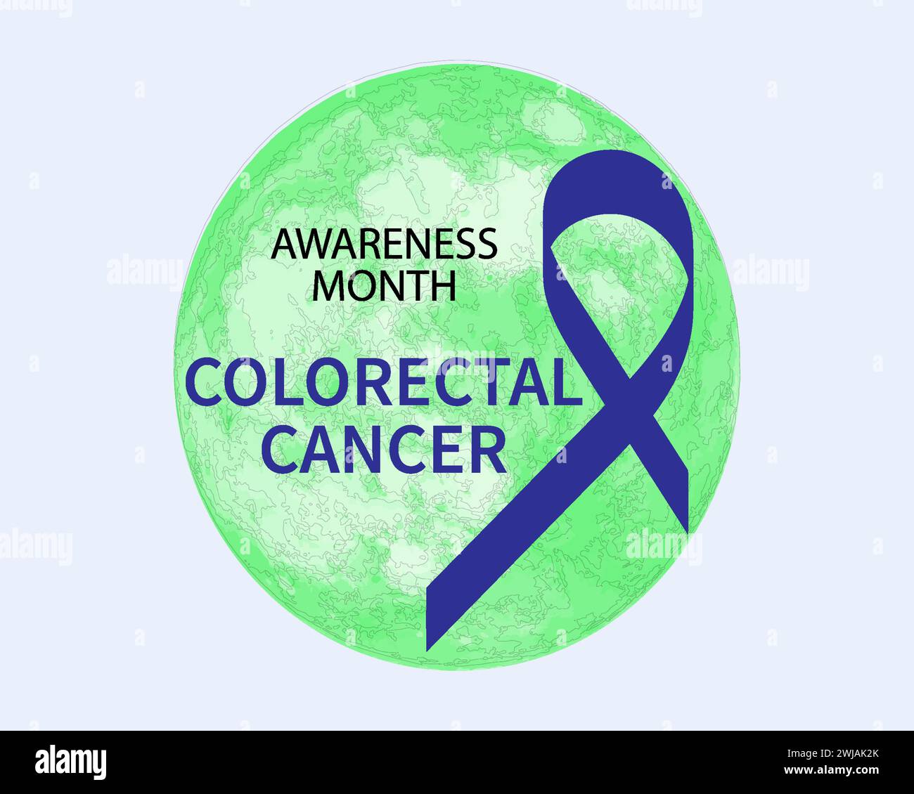 Vettore mensile di consapevolezza del cancro colorettale nazionale. Illustrazione Vettoriale