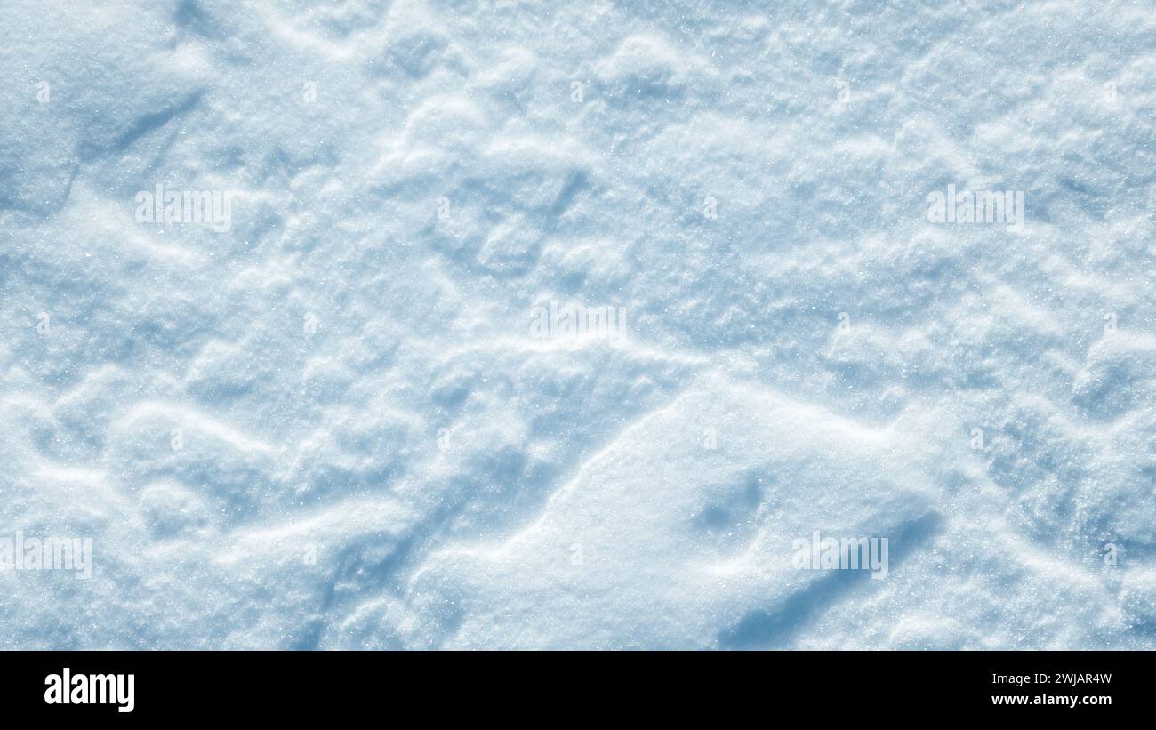 Texture di sfondo neve fresca.foto di scorta Foto Stock