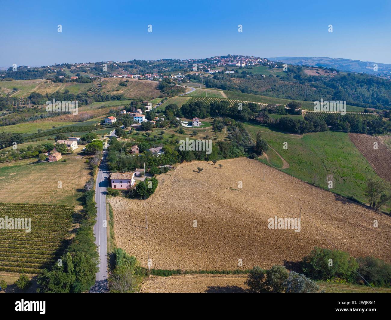 Cupramontana (Italia, Marche, provincia di Ancona), paesaggio Foto Stock