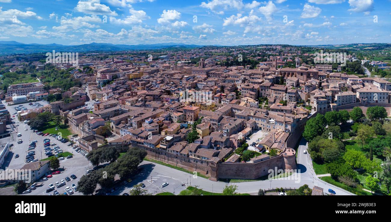 Jesi (Italia, Marche, provincia di Ancona), veduta della città Foto Stock