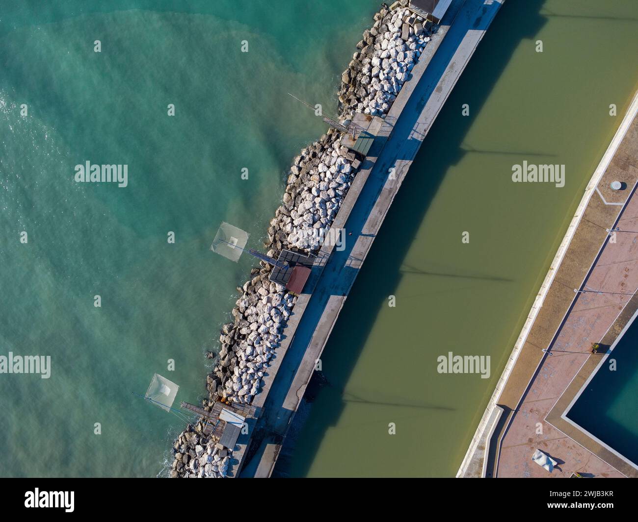 Senigallia (Italia, Marche, provincia di Ancona), panorama dal canale Foto Stock