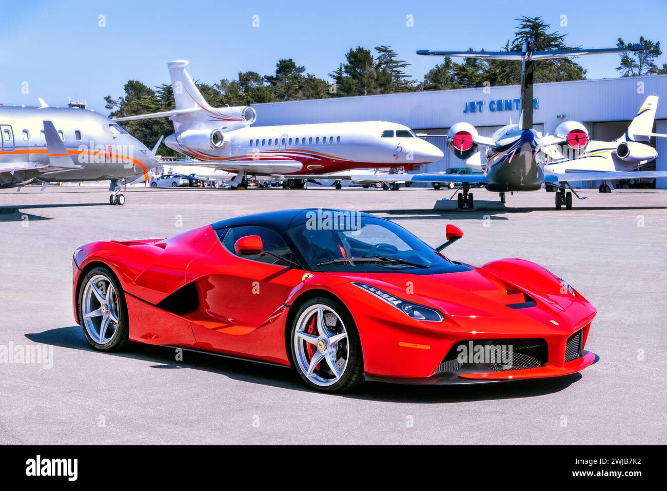 2013 LaFerrari Hypercar al Jet Centre Monterey California USA Foto Stock
