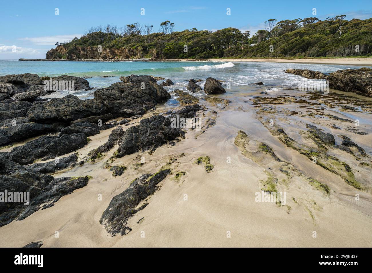 Lilli Pilli Beach, Batemans Bay, nuovo Galles del Sud, Australia Foto Stock