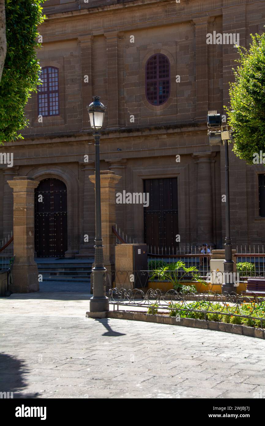 Parte della chiesa di Santiago de los Caballeros nella città di Galdar sull'isola Canaria di Gran Canaria, Europa Foto Stock