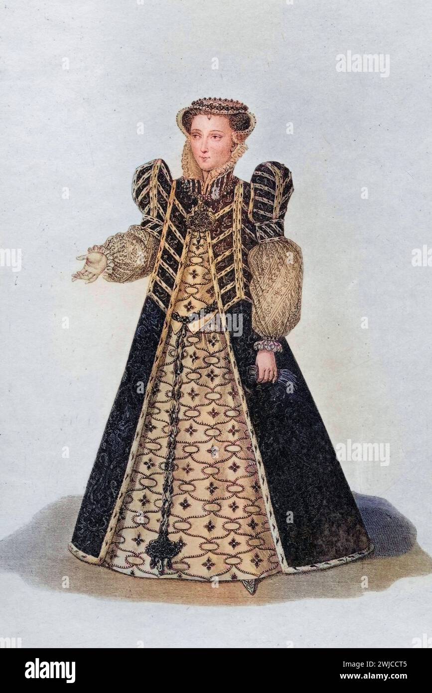 Caterina Maria Romula de Medici, Caterina de Medicis, deutsch Katharina von Medici, geb. 13. Aprile 1519 a Florenz Gest. 5 gennaio 1589 nella guerra di Blois Foto Stock