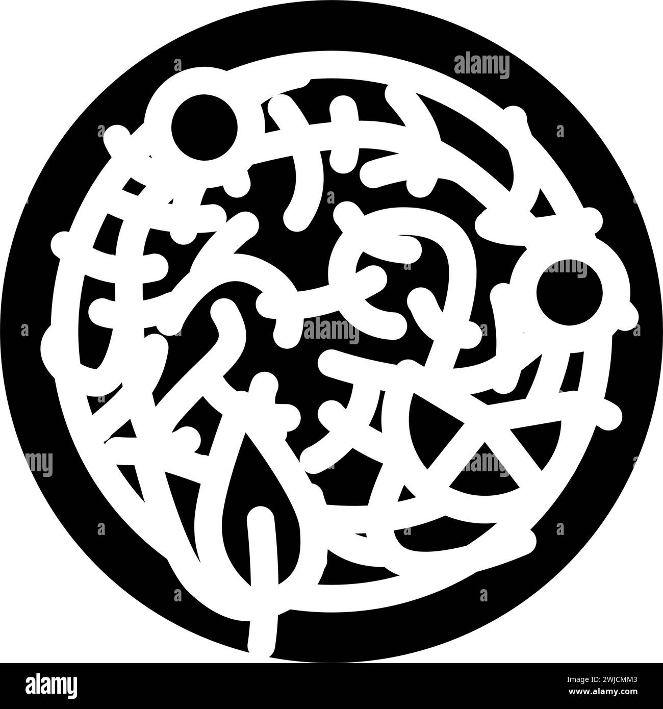 insalata di papaya cucina tailandese illustrazione vettoriale con icone di glifo Illustrazione Vettoriale