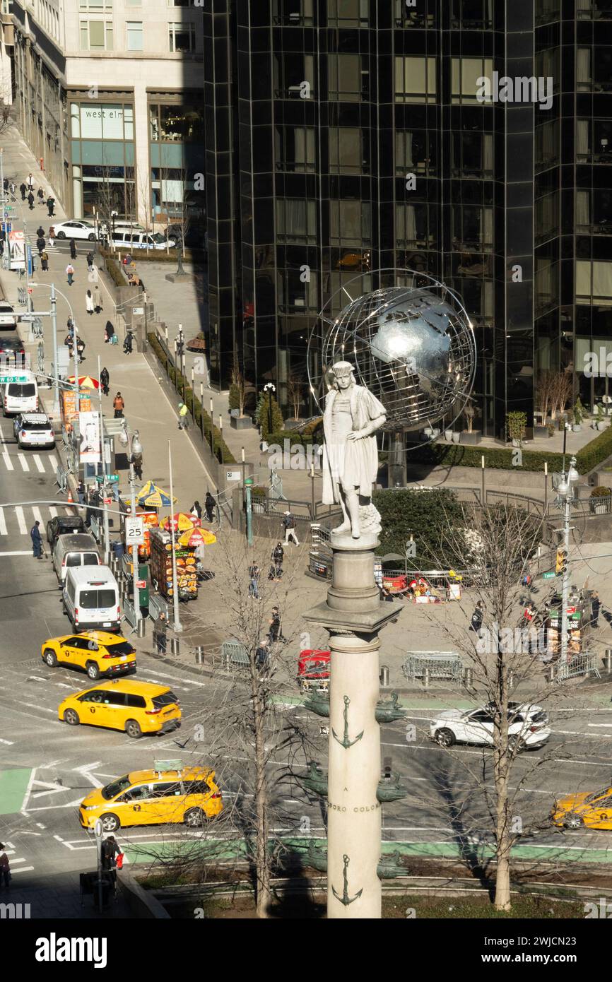 Columbus Circle, NYC Foto Stock