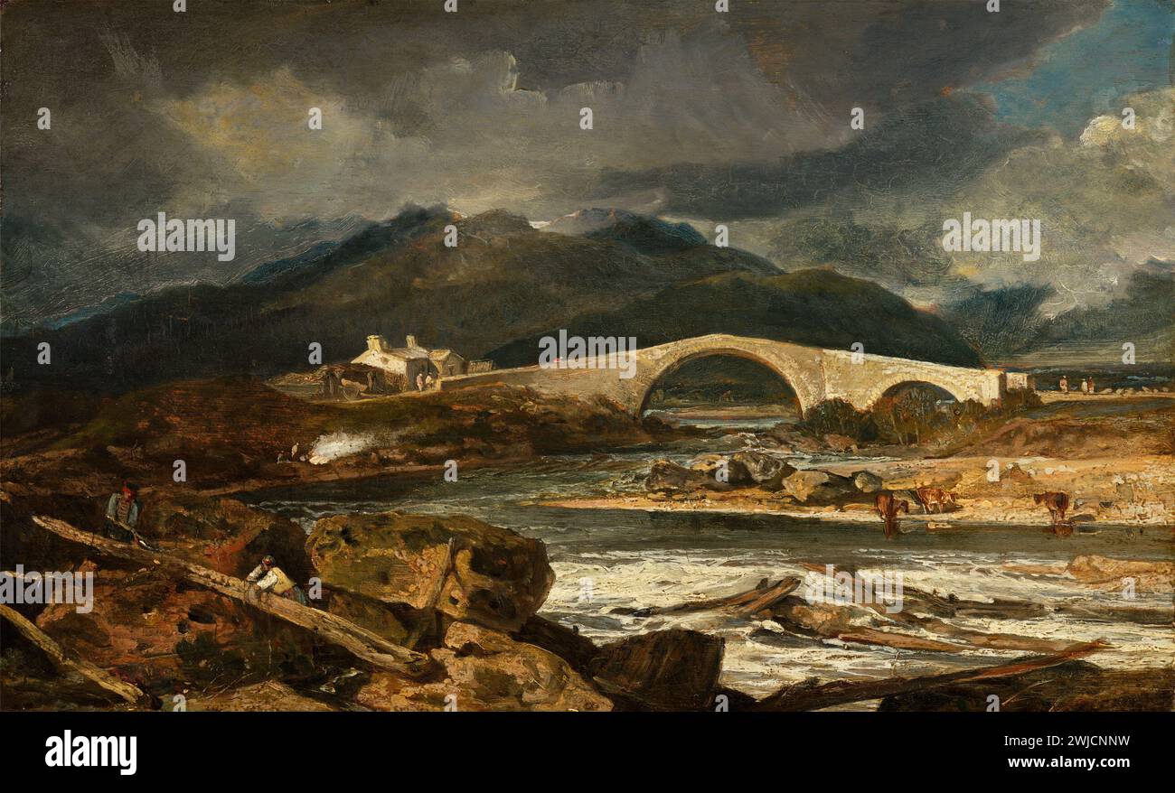 Tummel Bridge, Perthshire. Joseph Mallord, William Turner. 1802-1803. Foto Stock