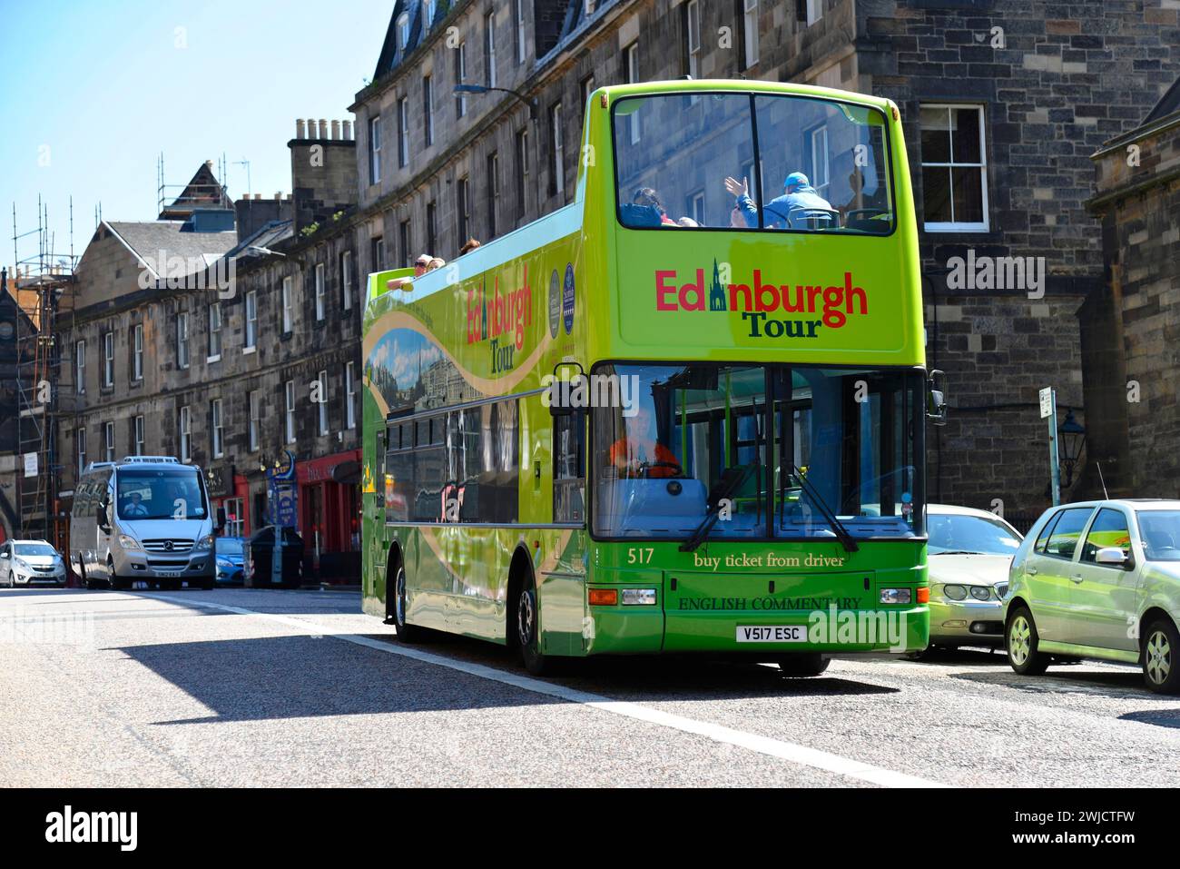 Tour di Edimburgo, autobus turistico, autobus turistico, Edimburgo, Scozia, gran Bretagna Foto Stock