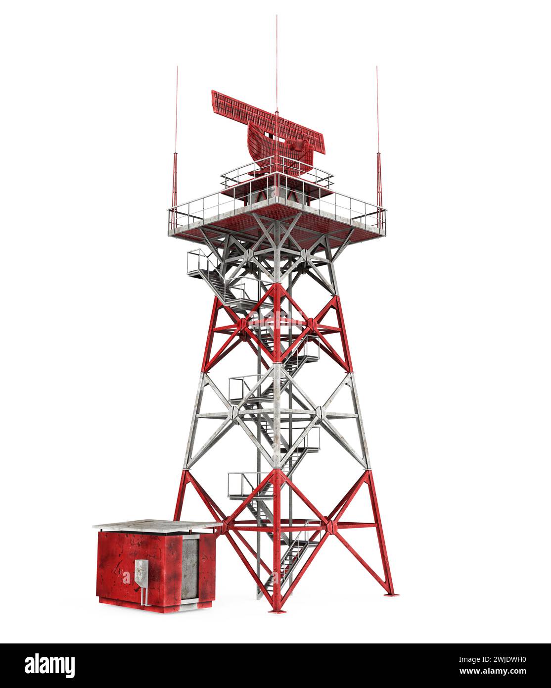 Radar Tower Station isolato Foto Stock