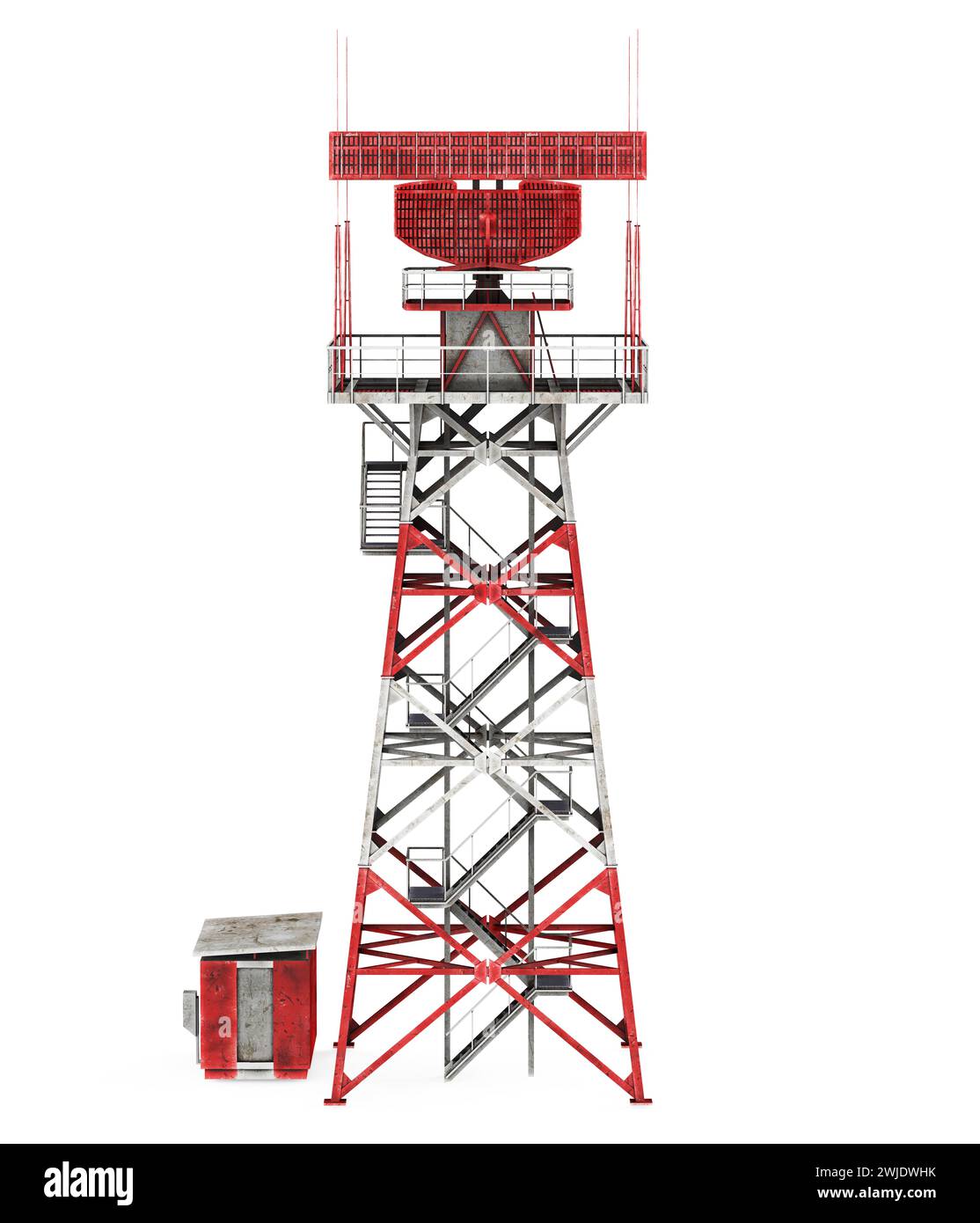 Radar Tower Station isolato Foto Stock