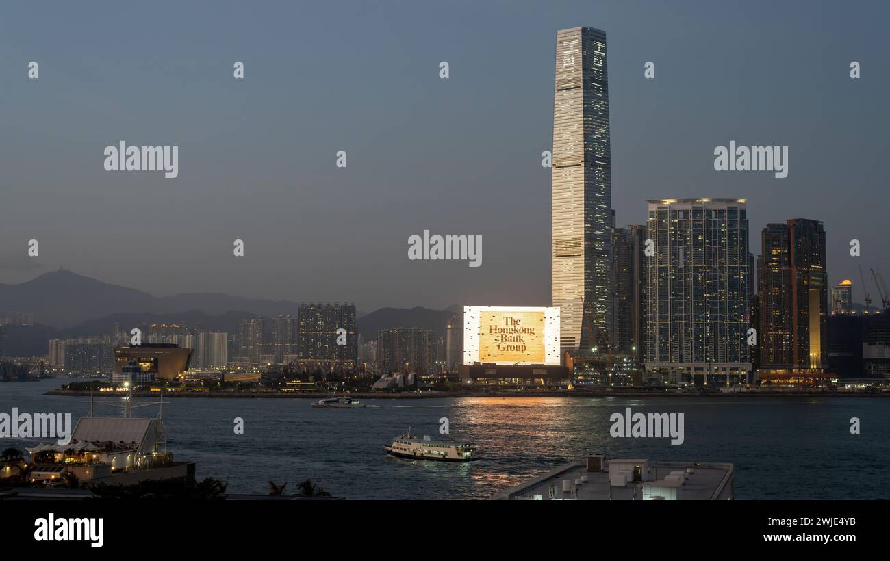ICC International Commerce Centre, Hong Kong, Cina. Foto Stock