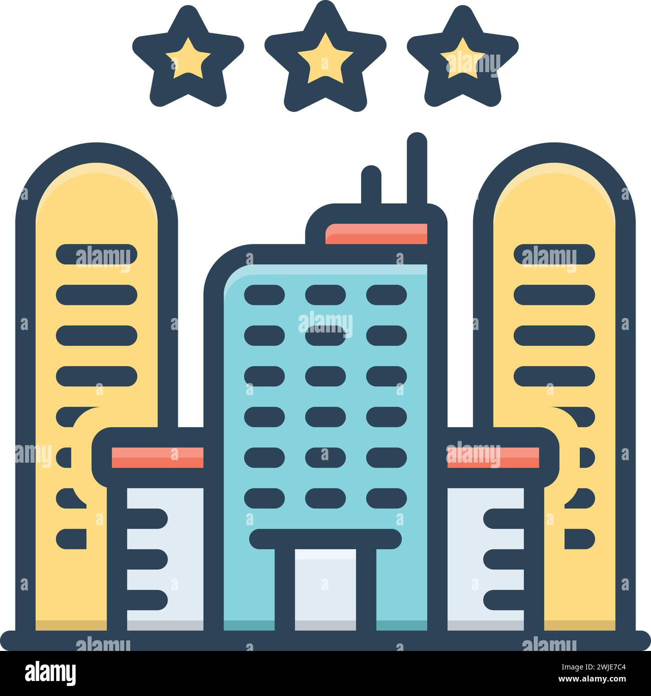 Icona per hotel, guest House Illustrazione Vettoriale