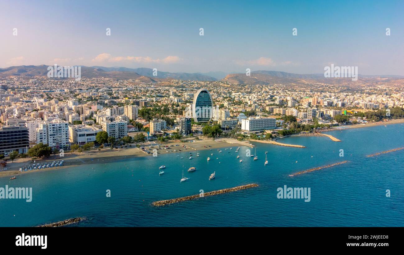 Il paesaggio urbano di Limassol con l'ovale. Cipro Foto Stock