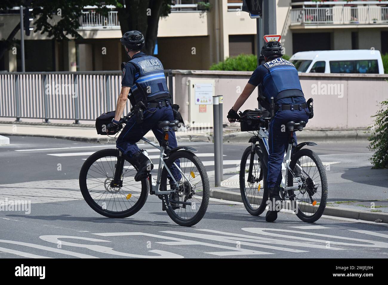 Squadra della polizia di Reims (Francia nord-orientale) Foto Stock