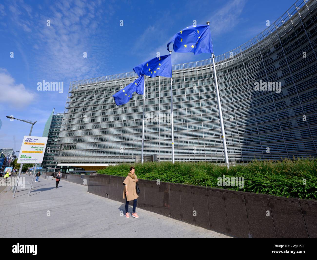 Belgio, Bruxelles: L'edificio Berlaymont, sede della Commissione europea Foto Stock