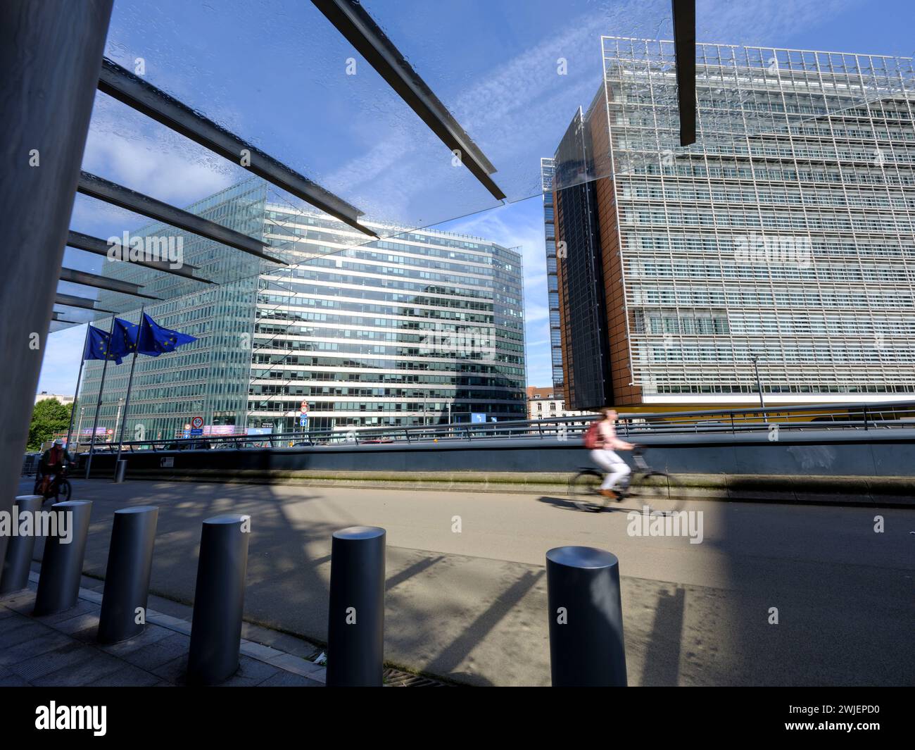 Belgio, Bruxelles: L'edificio Berlaymont, sede della Commissione europea Foto Stock