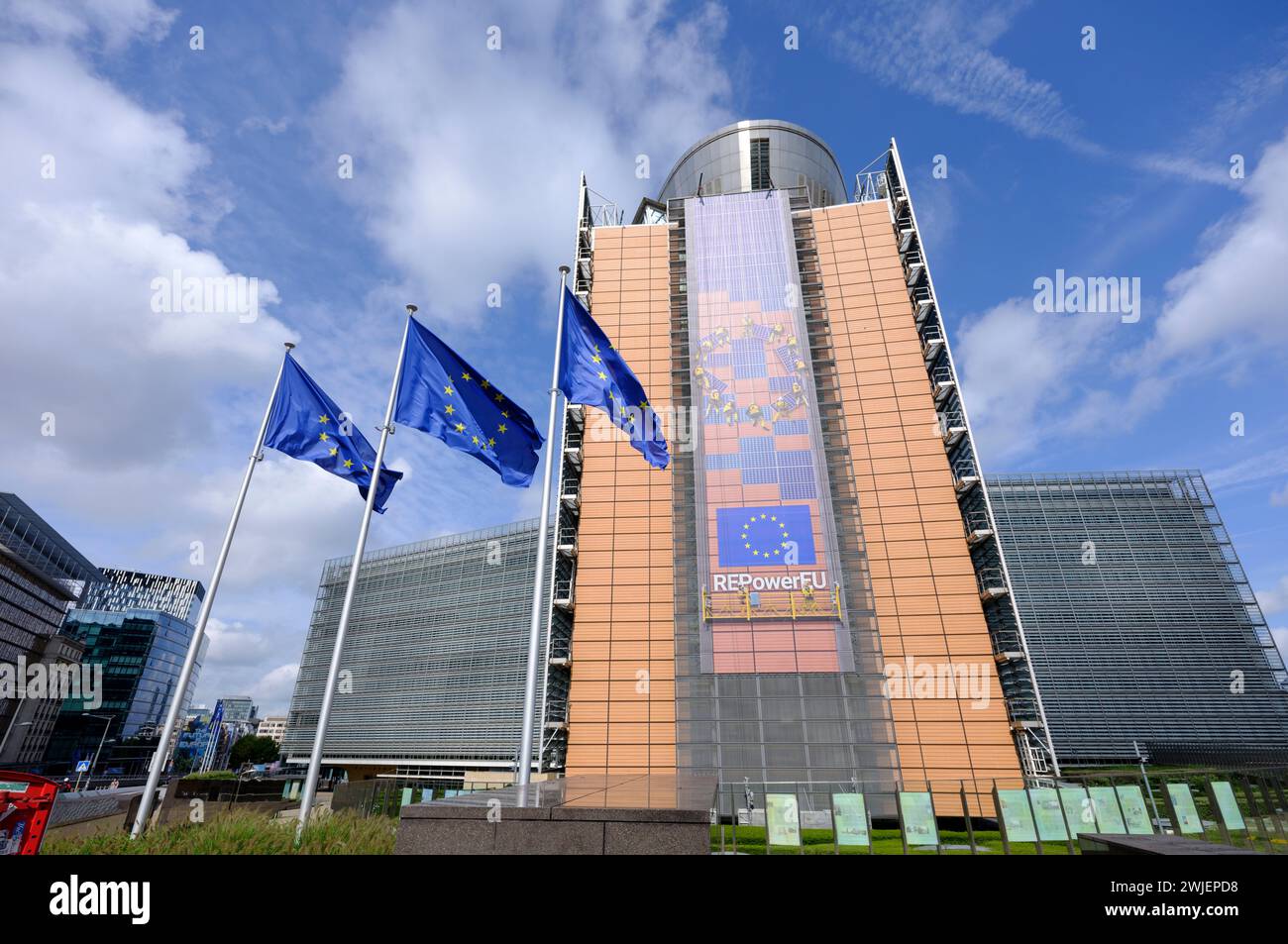 Belgio, Bruxelles: L'edificio Berlaymont, sede della Commissione europea Foto Stock