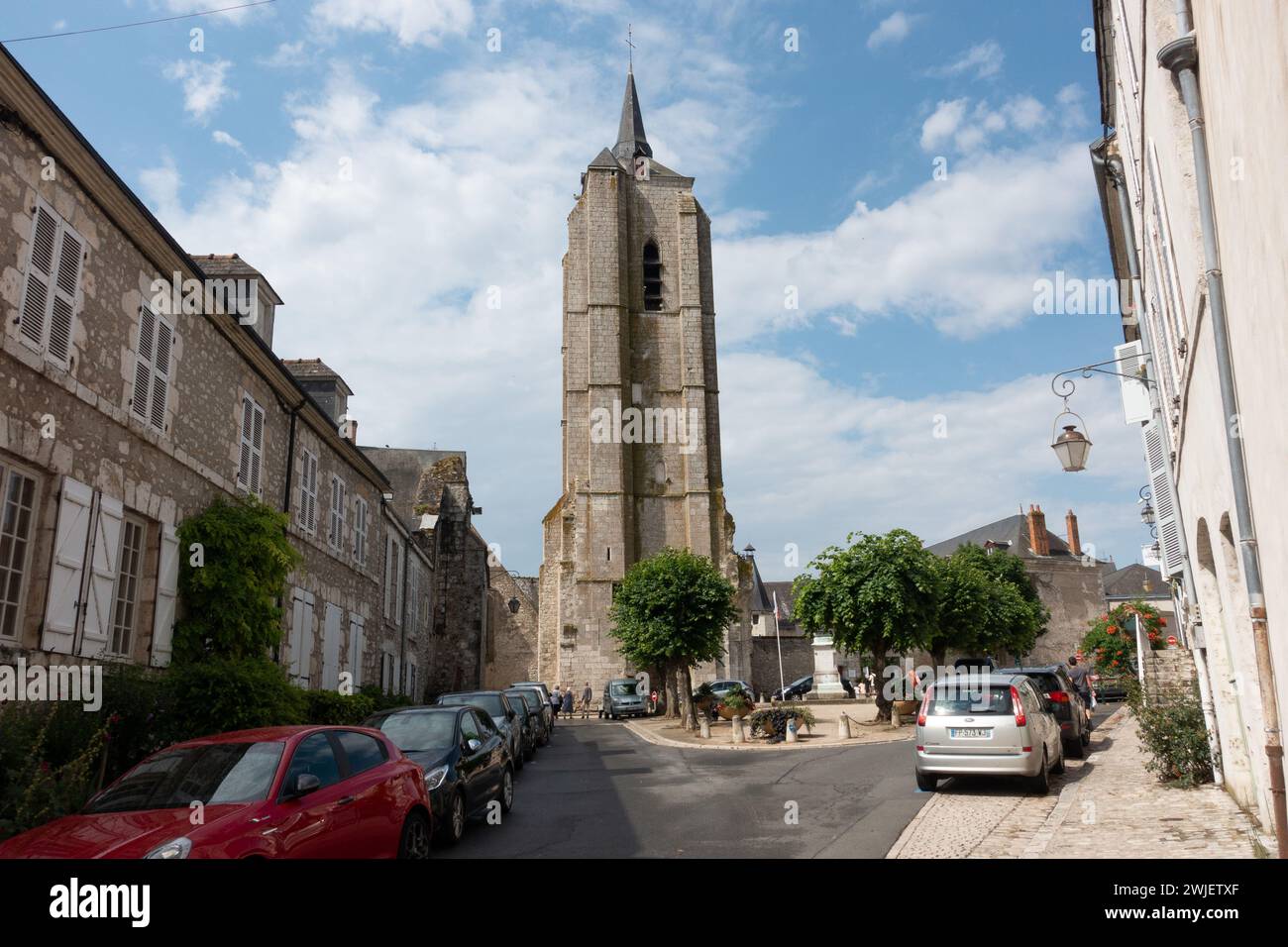 Beaugency (Francia centro-settentrionale): St Fermin Bell Tower (o St Firmin), edificio registrato come National Historic Landmark (monumento storico francese) Foto Stock