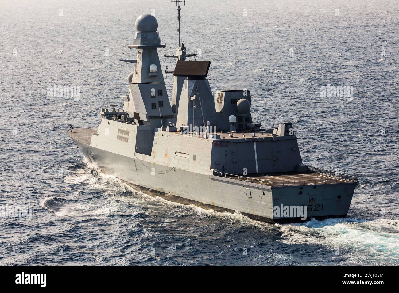 Fregata francese Chevalier Paul, fregata classe Horizon della Marina francese in servizio dal 2011. La missione principale di questo tipo di nave è la scorta A. Foto Stock