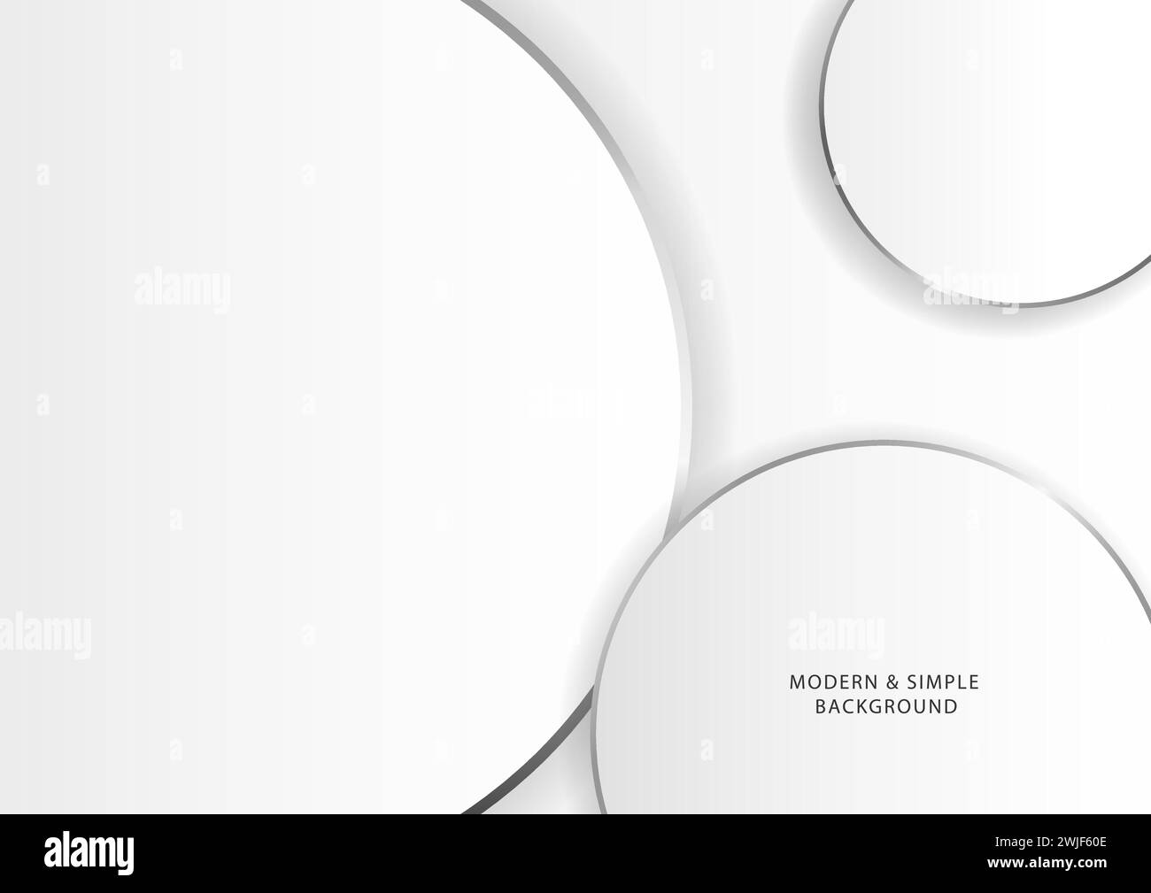 Sfondo circolare bianco e argento, moderno e lussuoso sfondo vettoriale Illustrazione Vettoriale