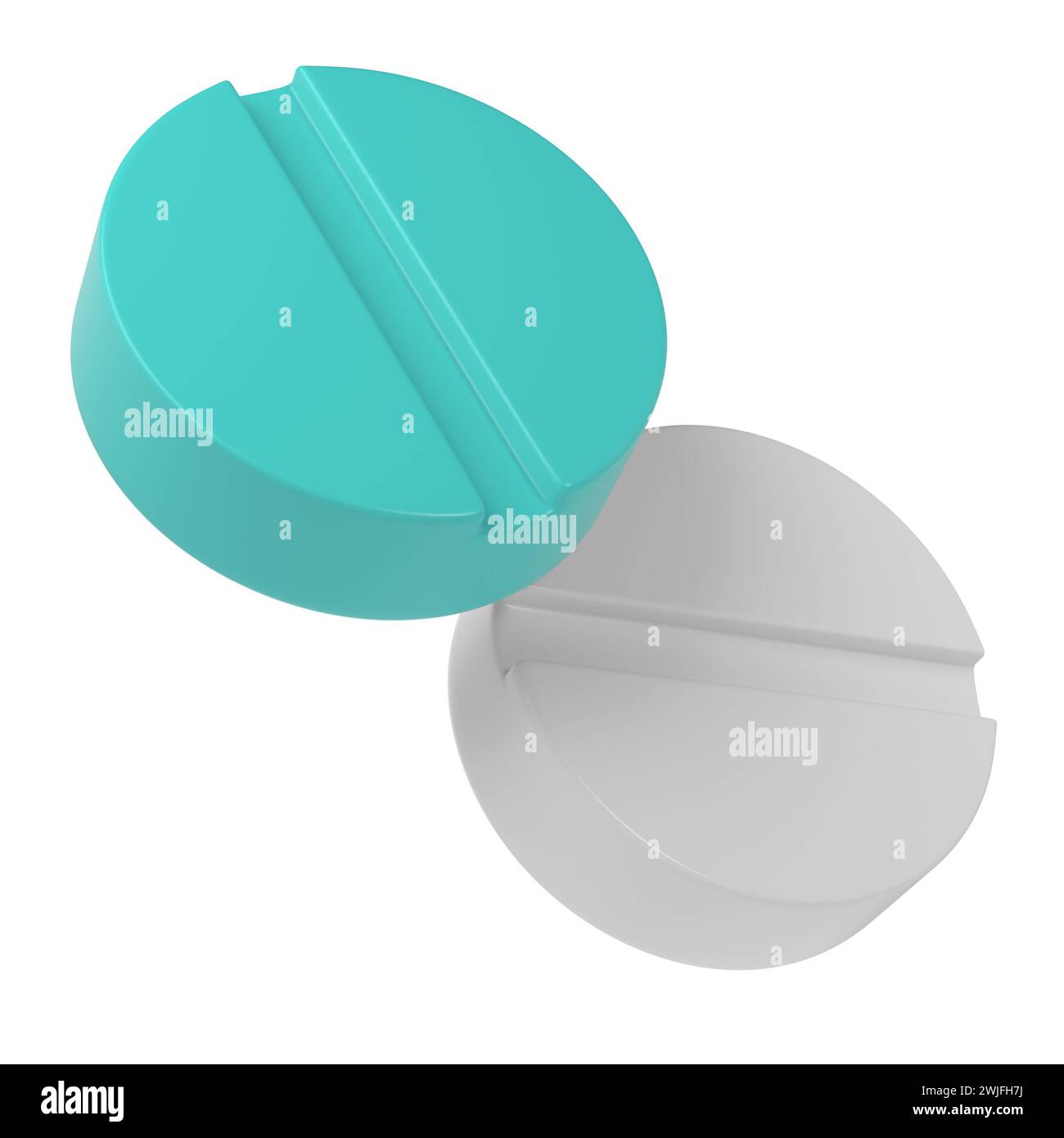 3d render capsule pillole farmaci medicina farmacia icona logo illustrazione Foto Stock