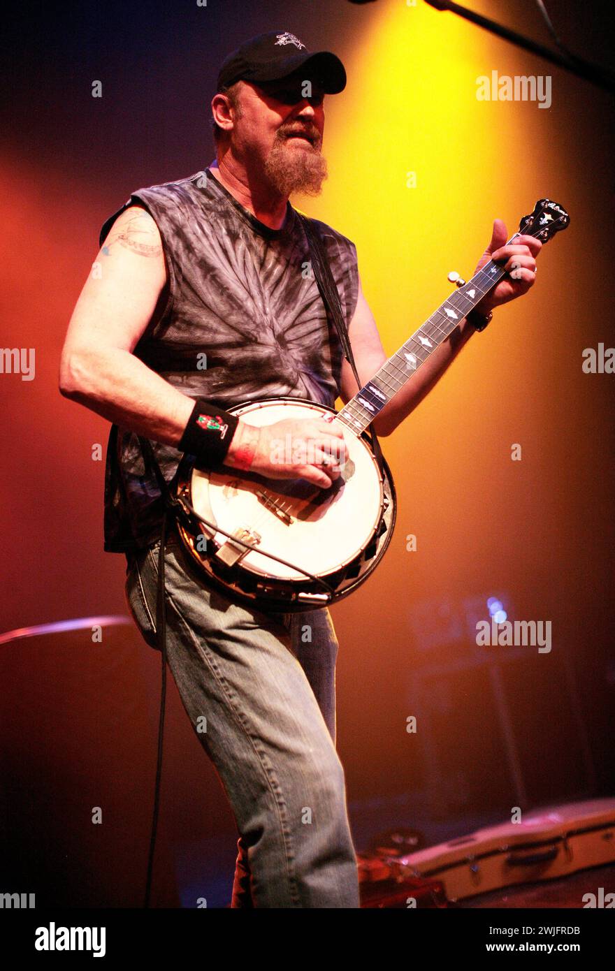 La country band americana Hayseed Dixie suona al Muni Arts Centre di Pontypridd, Galles. 26 maggio 2010. Foto Stock