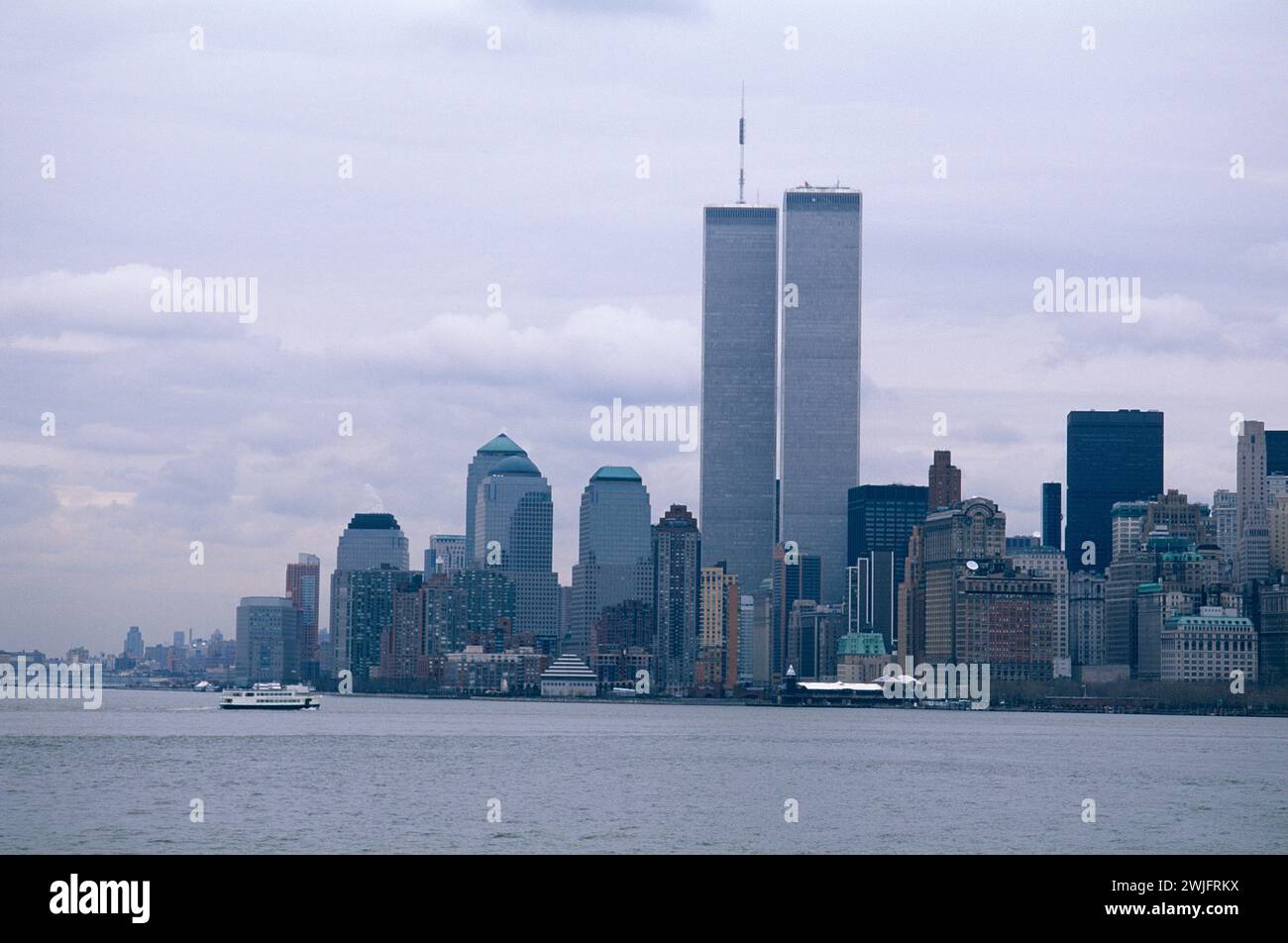 Le torri gemelle del World Trade Centre di New York nel 1999 Foto Stock