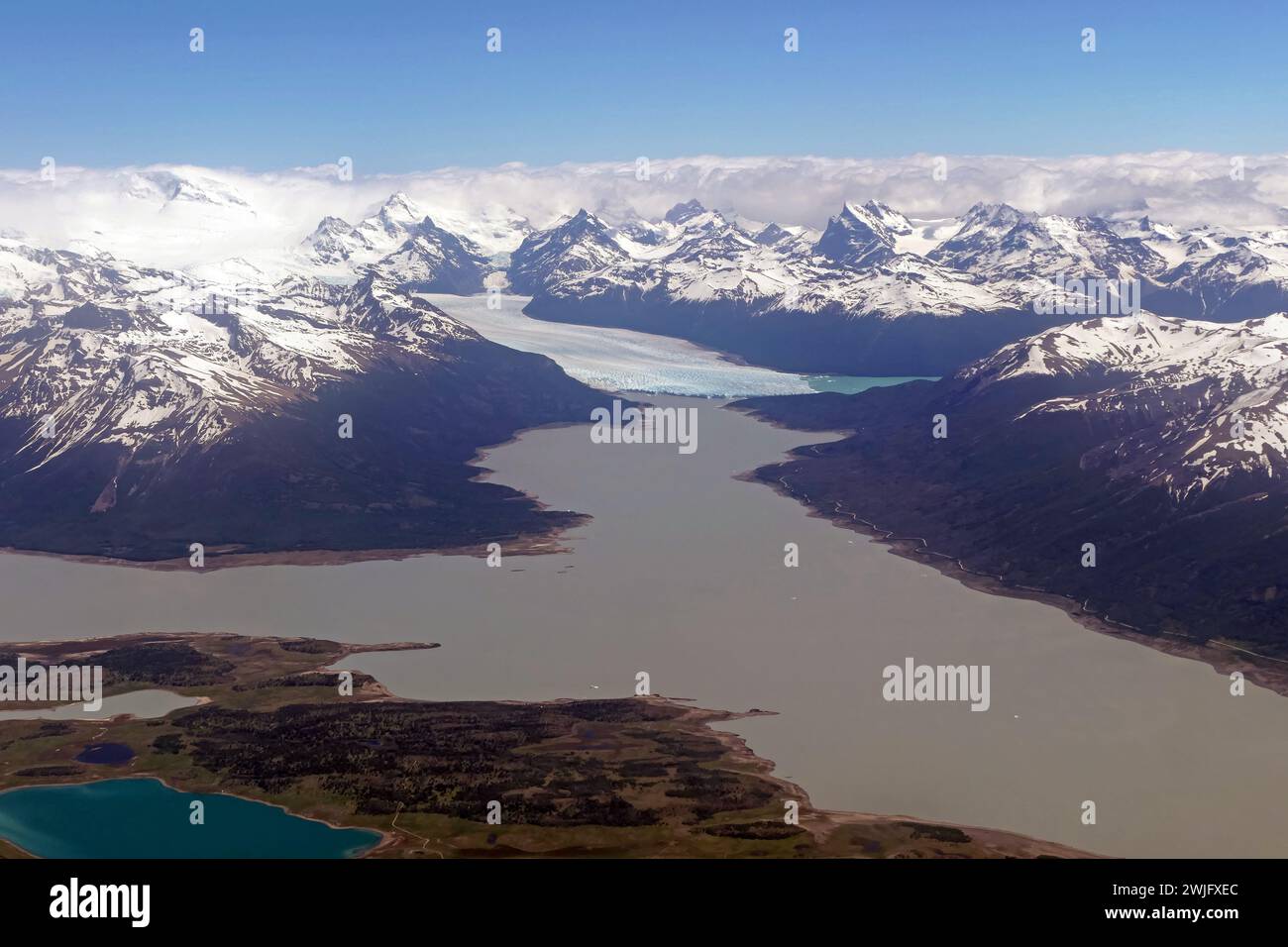 Patagonia argentina: Ghiacciaio Perito Moreno vicino a El Calafate Foto Stock