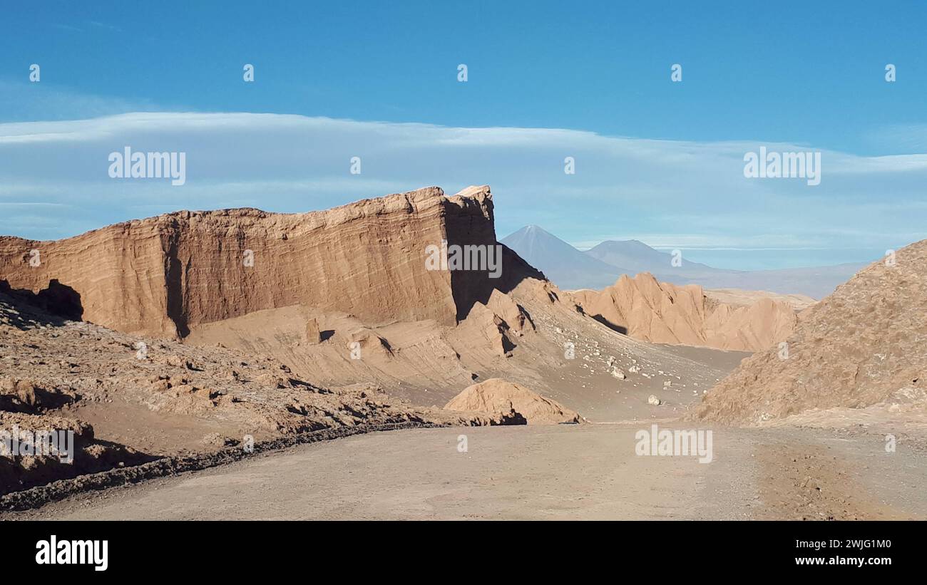 L'anfiteatro nella Valle de la Luna vicino a San Pedro de Atacama Foto Stock