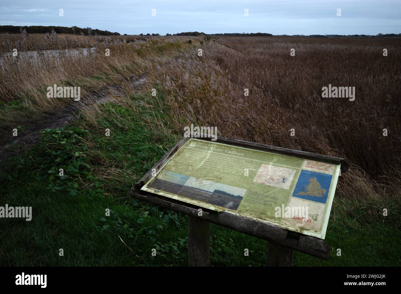 Scheda informativa di Defra Snape Suffolk Foto Stock