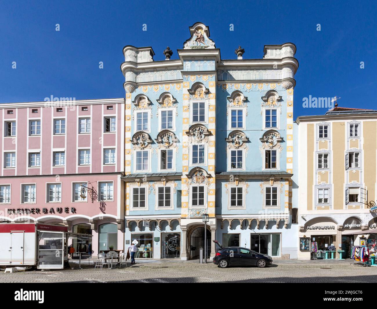 Sternhaus, Stadtplatz Steyr, alta Austria, Austria Foto Stock