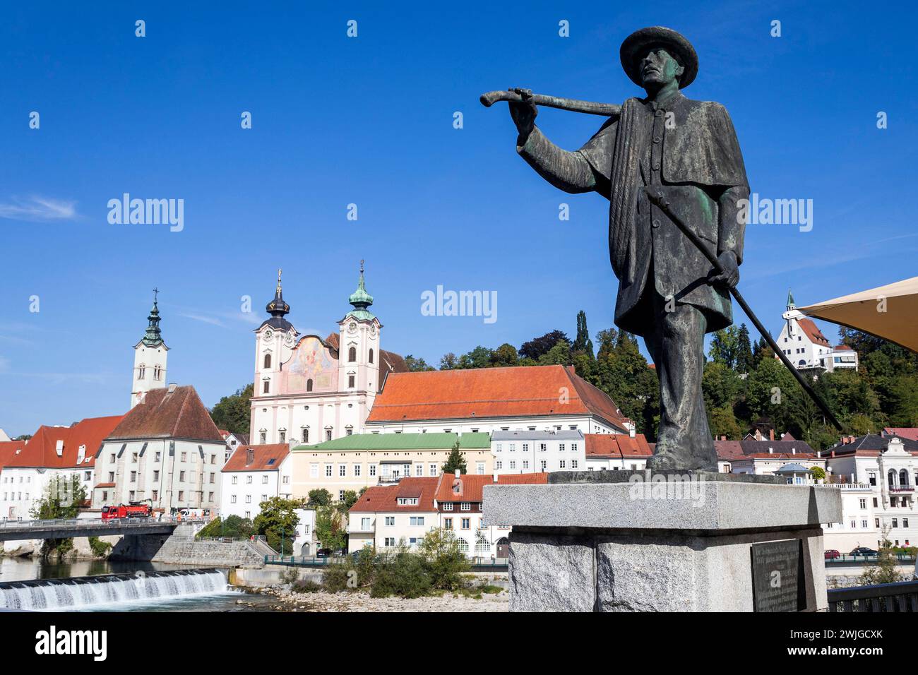 Monumento di Rafaver, Steyr, alta Austria, Austria Foto Stock