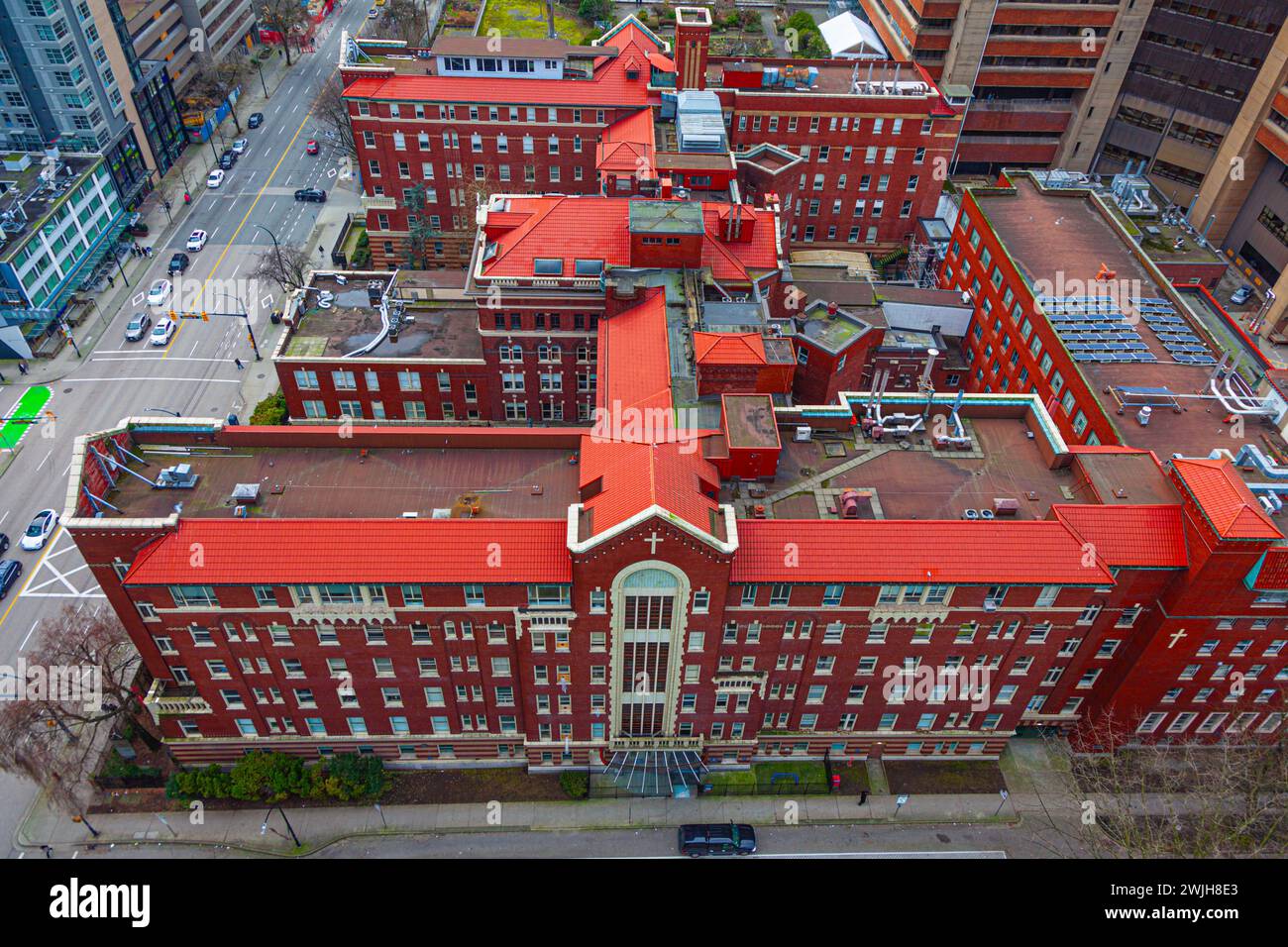 Panoramica del Saint Paul's Hospital di Vancouver, British Columbia Canada Foto Stock