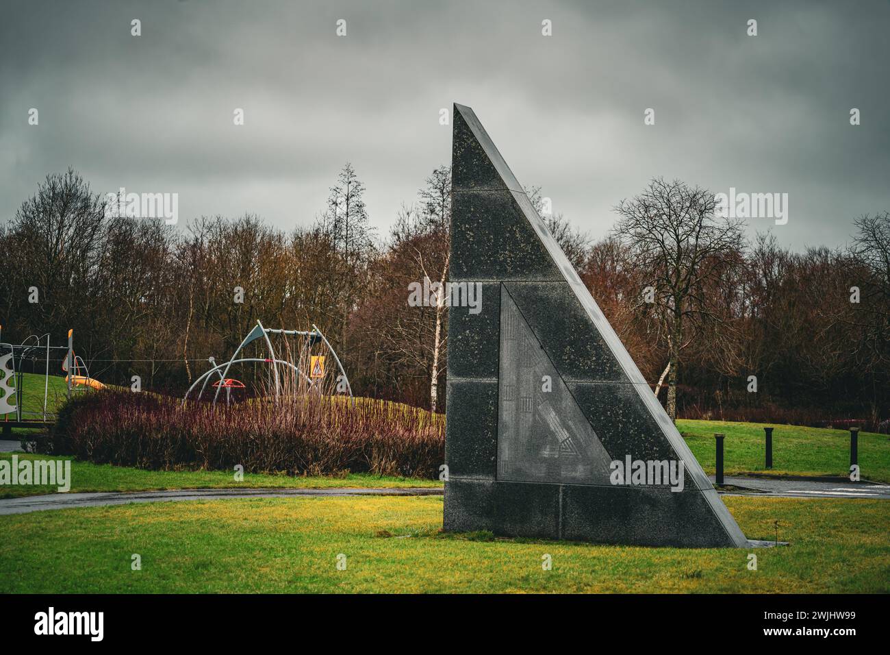 Triangolo al parco James Hamilton Heritage Park di East Kilbride Foto Stock