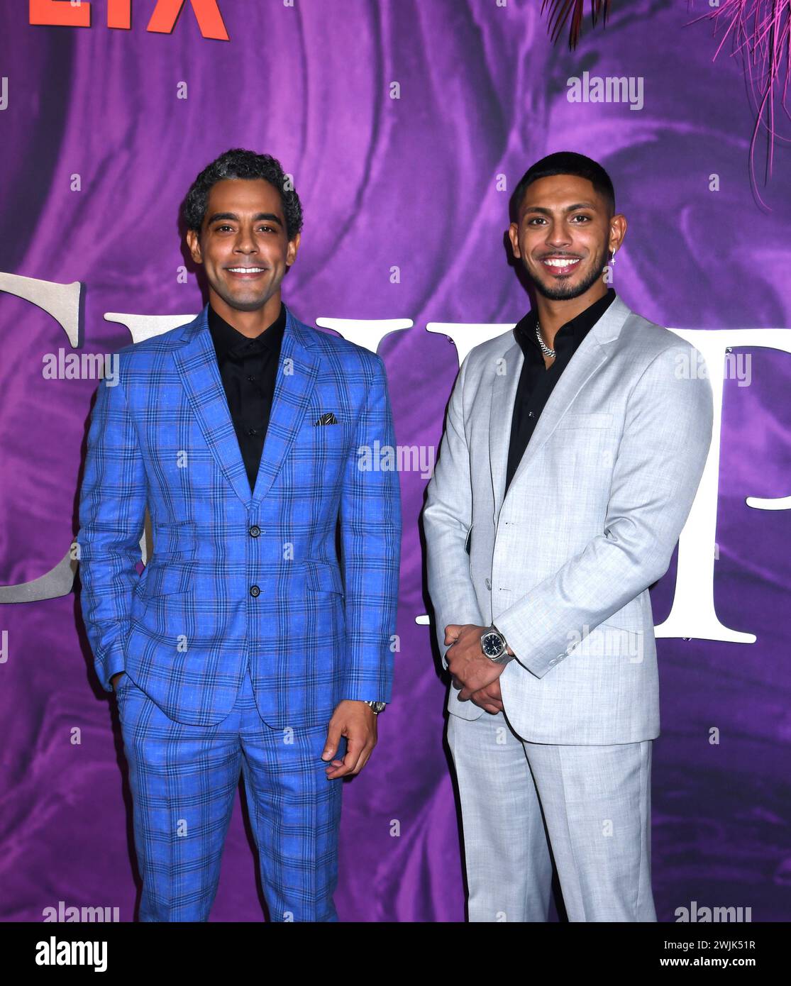 15 febbraio 2024, New York, New York, Stati Uniti: Nick Sagar e Sean Sagar partecipano alla premiere di New York di "Mea culpa" di Tyler Perry di Netflix al Plaza Hotel di New York. (Credit Image: © Photo Image Press via ZUMA Press Wire) SOLO PER USO EDITORIALE! Non per USO commerciale! Foto Stock