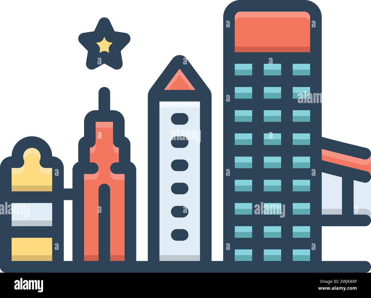 Icona per jacksonville, stato della florida Illustrazione Vettoriale