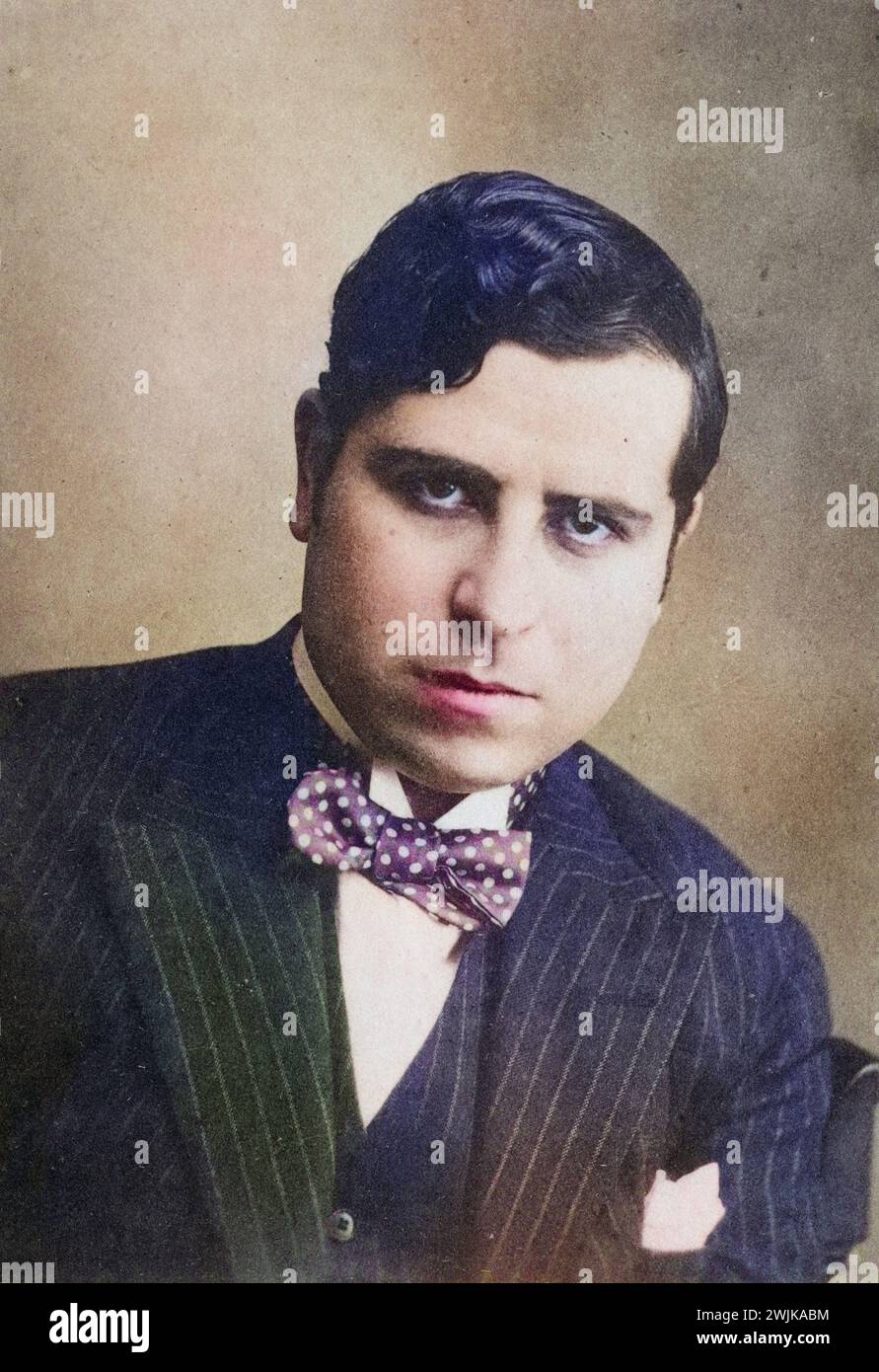 Ramon Gomez de la Serna, 1888-1963. Spanischer Schriftsteller, Historisch, digital restaurierte Reproduktion von einer Vorlage aus dem 19. Jahrhundert, data record non dichiarata Foto Stock