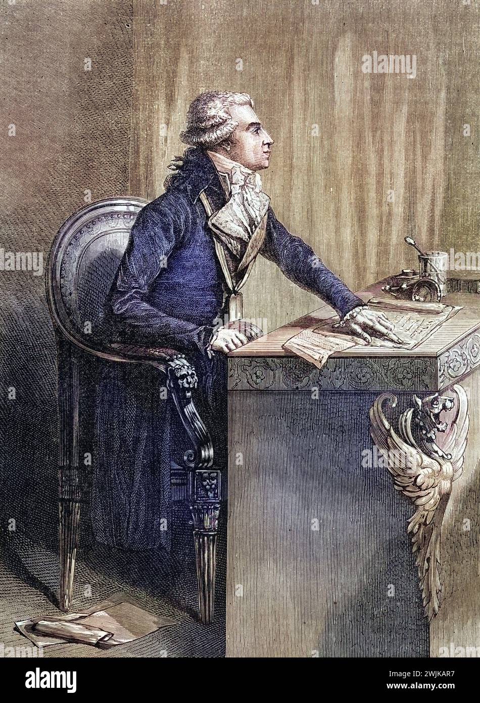 Bertrand Barere de Vieuzac (geb. 10. Settembre 1755 a Tarbes; Gest. 15. Januar 1841 a Tarbes) War ein Französischer Revolutionär und Politiker, Historisch, digital restaurierte Reproduktion von einer Vorlage aus dem 19. Jahrhundert, data record non dichiarata Foto Stock