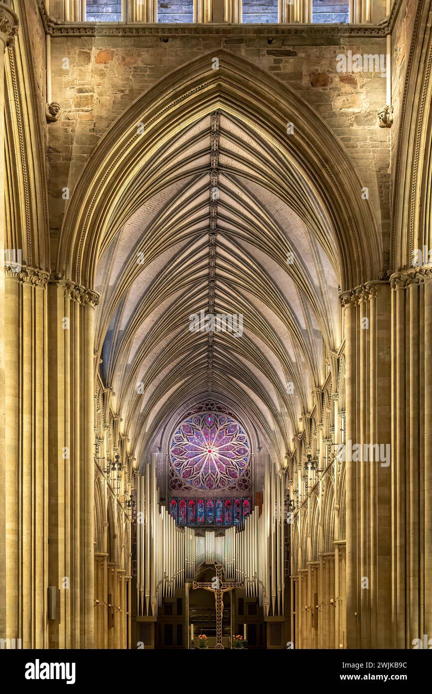 L'organo nella Cattedrale di Nidaros, Trondheim, Norvegia Foto Stock