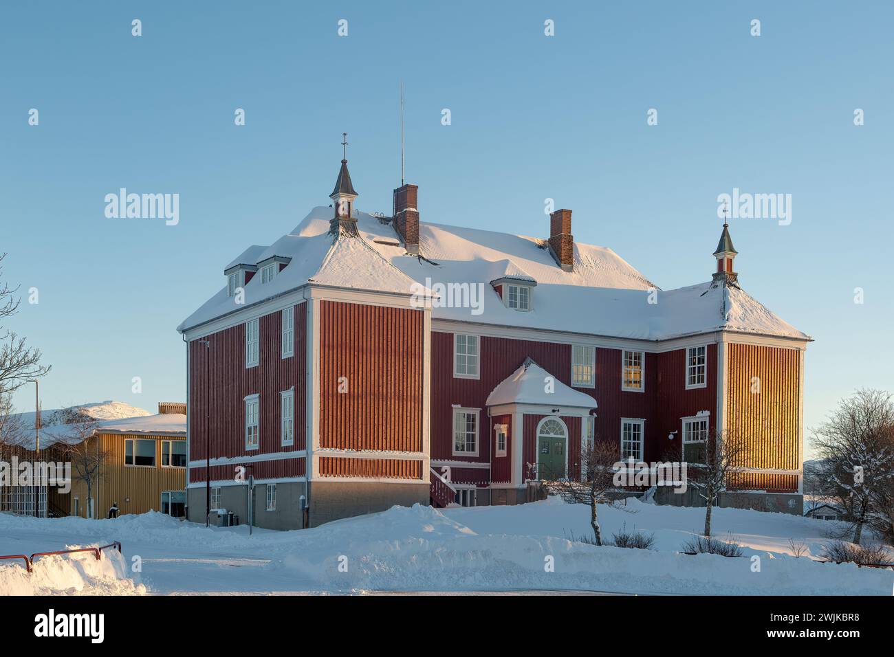 La Old School di Bronnoysund, Norvegia Foto Stock
