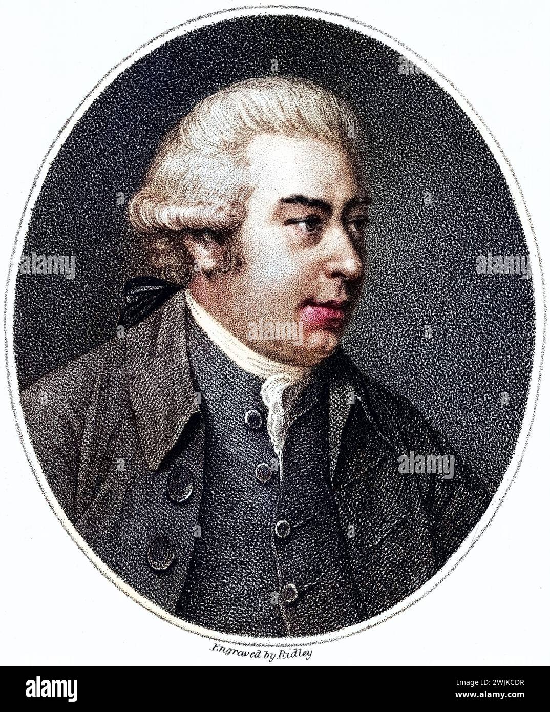 Sir Joseph Banks, 1. Baronetto (geb. 13. Febbraio 1743 a Londra; gest. 19. Juni 1820 ebenda) War ein britischer Naturforscher, insbesondere Botaniker, der Mitte des 18. Jahrhunderts James Cook auf seiner ersten Reise und Weltumsegelung (1768–1771) begleitete, Historisch, digital restaurierte Reproduktion von einer Vorlage aus dem 19. Jahrhundert, data record non dichiarata Foto Stock