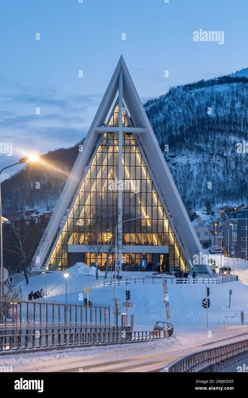 La cattedrale artica a Tromso, Norvegia Foto Stock