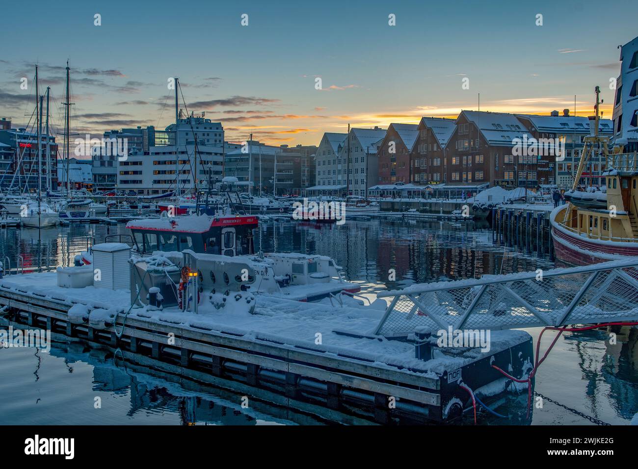 Lungomare a Tromso, Norvegia Foto Stock