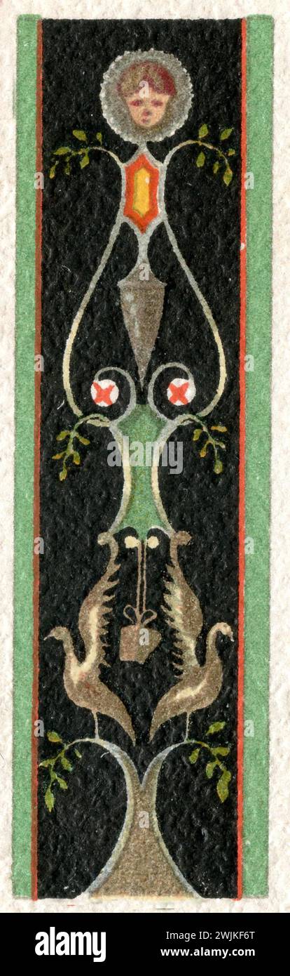 Pittura murale romana , (enciclopedia, 1888), Römische Wandmalerei Foto Stock