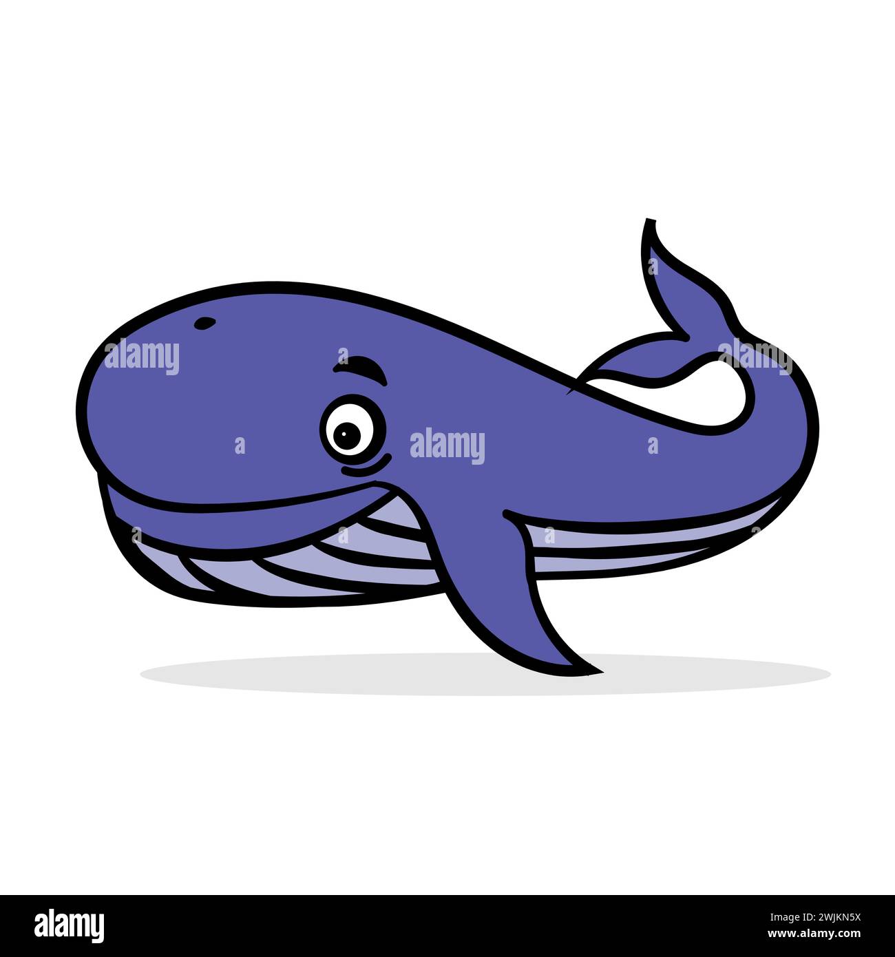 Illustrazione d'arte design simbolo icona animali di balena Illustrazione Vettoriale