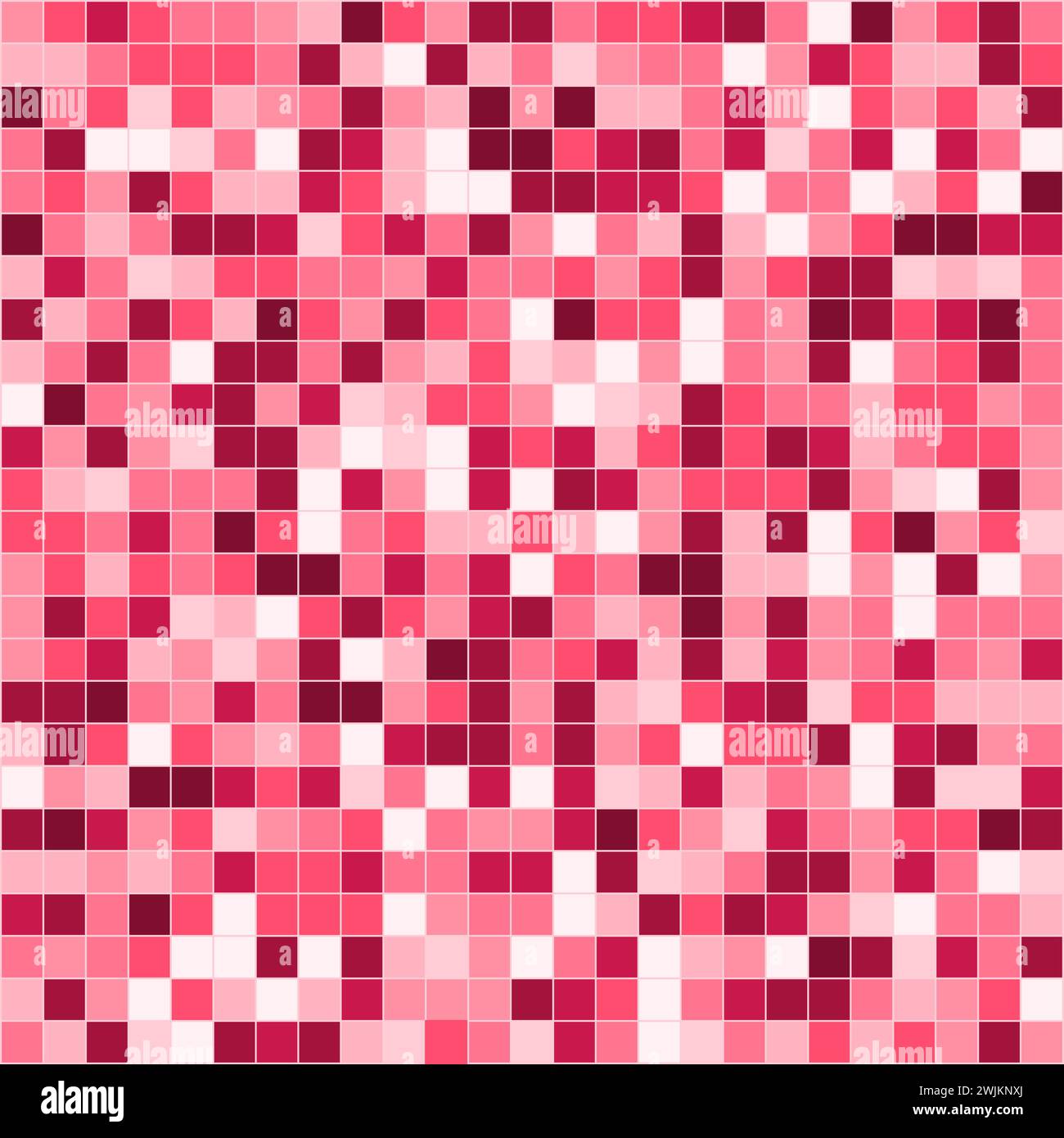 Sfondo pixel mosaico rosa astratto con sfumature di rosa Illustrazione Vettoriale
